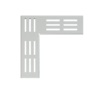 Решетка для дренажного углового желоба 75 мм, оцинкованная сталь