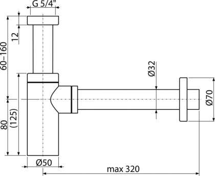 Сифон для умывальника DN32 DESIGN круглый, белый-гланец Сифон для умывальника DN32 DESIGN круглый, белый-гланец