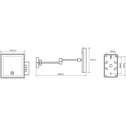 Косметическое зеркало с подсветкой