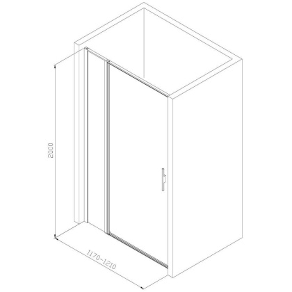 Душевая дверь Allen Brau Priority 120 3.31007.00 хром