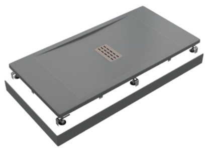 Душевой поддон Creto Etna 160x80 прямоугольный, серый