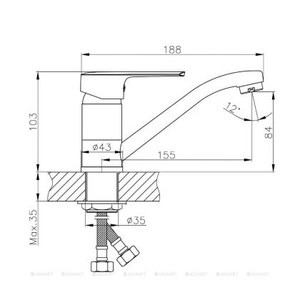Смеситель для кухни Orange Sofi M43-011cr