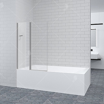 Шторка на ванну RGW Screens SC-11 100x140 профиль Хром стекло прозрачное