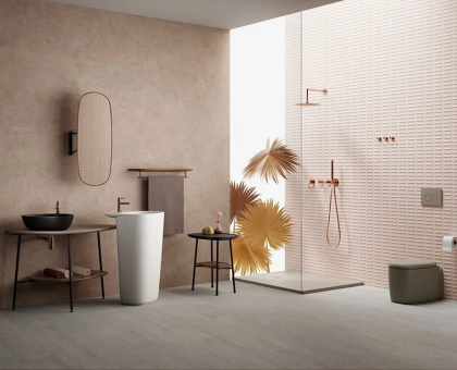 Душевой гарнитур Origin с ручным душем, цвет
медный