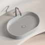 Умывальник чаша накладная овальная (цвет Серый Матовый) Element 608*385*122мм