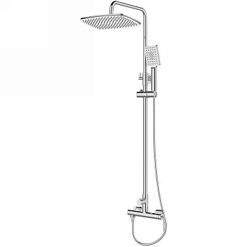 ACQUA Душевая стойка со смесителем для верхнего и ручного душа, хром ACQUA-DOCM-CRM