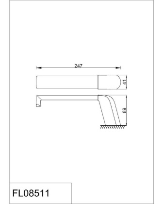 Полотенцедержатель RUSH Flores , 4х24х8 см, хром, FL08511