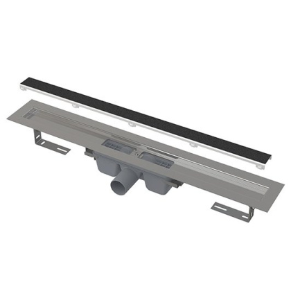 Водоотводящий желоб без порогами с решеткой под кладку плитки