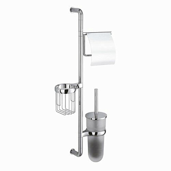 Комбинированная настенная стойка, 27,6х69,3х9,5 см, хром, K-1438