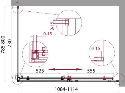 ACQUA-AH-1-150/90-C-NERO Душевой уголок