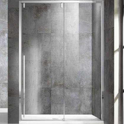 Душевая дверь Lugano VDS-1L130CL-1, 1300, хром, стекло прозрачное