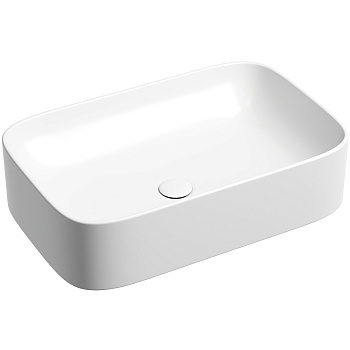 Умывальник чаша накладная прямоугольная (цвет Белый Матовый) Element 605*380*150мм