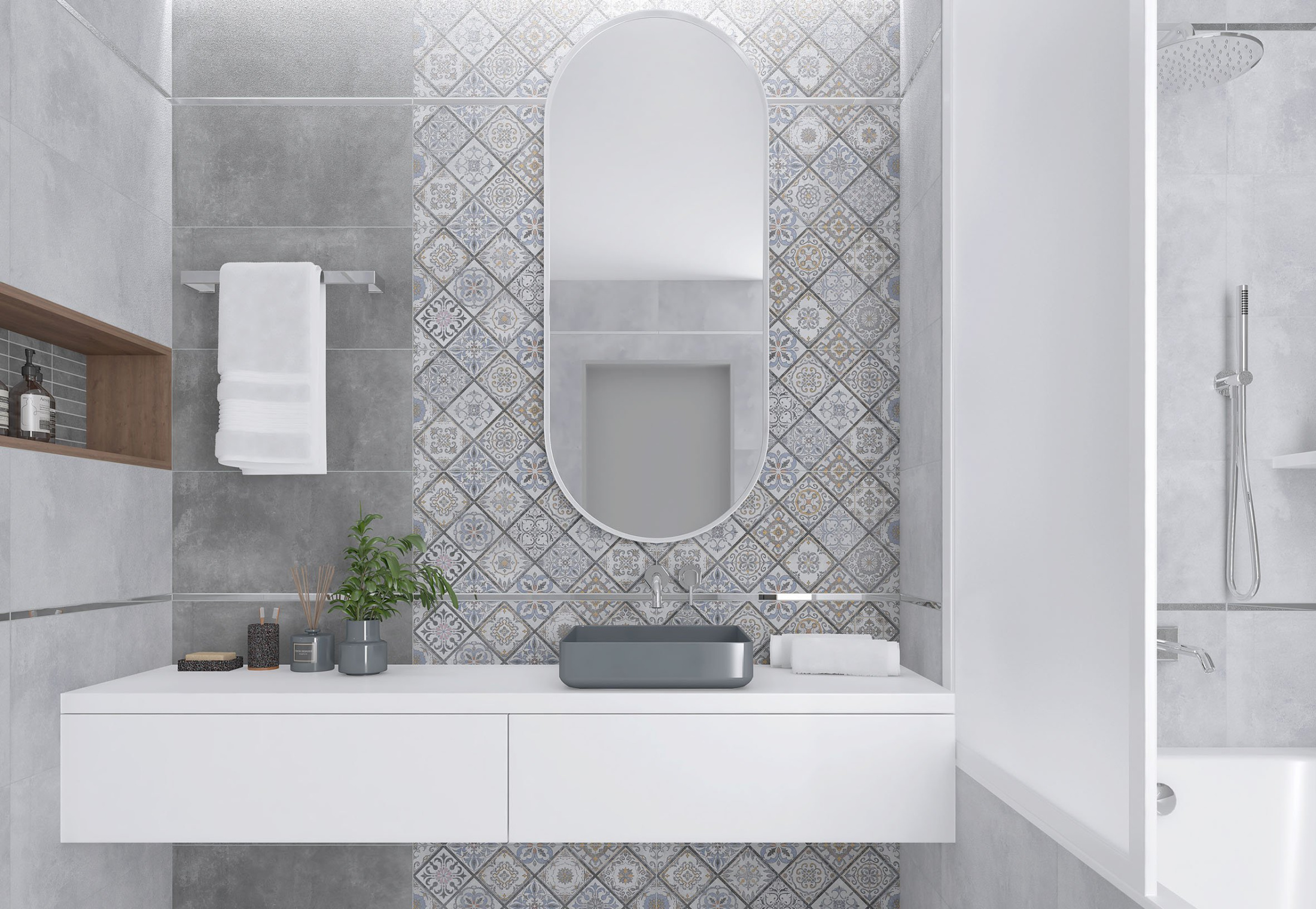 Etnis Плитка настенная графитовый 18-01-18-3644 30х60