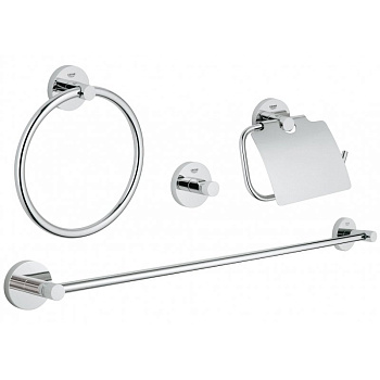 Набор аксессуаров GROHE Essentials из 4 предметов, 27х69 см, хром, 40776001