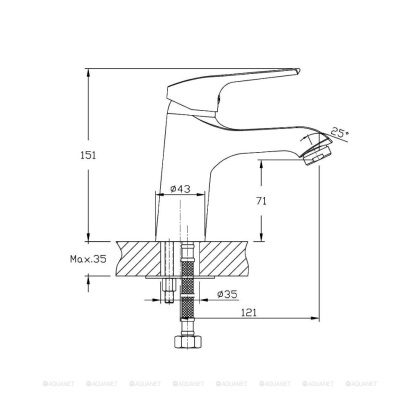 Смеситель для раковины Agger Merry A1302100
