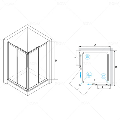 Душевой уголок RGW Classic CL-42 120x80 04094282-11 профиль Хром стекло прозрачное Душевой уголок RGW Classic CL-42 120x80 04094282-11 профиль Хром стекло прозрачное