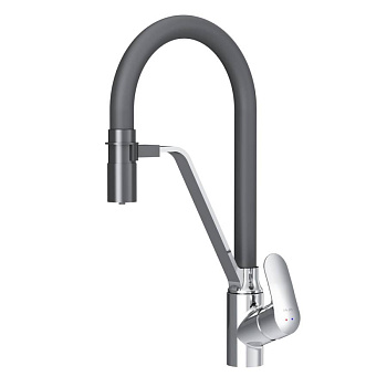 Смеситель Am.Pm Like F8007802 для кухонной мойки, Хром / Черный