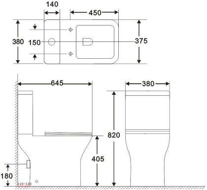 Сливной бачок Aquanet Cube 2-C-1 CL-12288-1 Сливной бачок Aquanet Cube 2-C-1 CL-12288-1