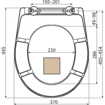Сидение для унитаза Alcaplast Softclose, 5,7х37,5х46,2 см, бежевое, A604 BAHAMA
