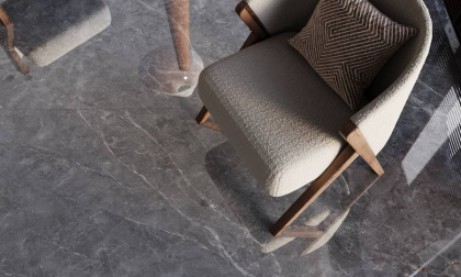 Керамический слэб TUNDRA GRIS LUMINOUS 2800х1200х6мм, Double Polished