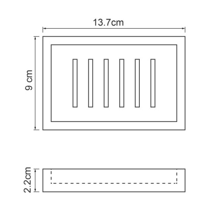 Мыльница Abens, 13,7х2,2х9 см, черная, K-3729