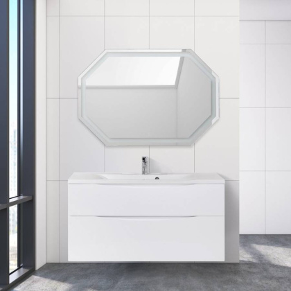 Тумба с раковиной подвесная BelBagno MARINO-H60 120 Rovere Moro, раковина белая
