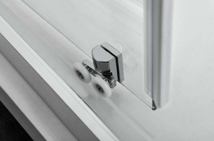 Душевой уголок Alpha VSS-3AL100CLB, 1000*1000, черный, стекло прозрачное