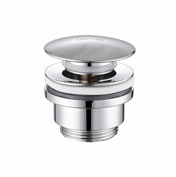 Донный клапан ABBER AF0011 без перелива, клик-клак, хром Донный клапан ABBER AF0011 без перелива, клик-клак, хром