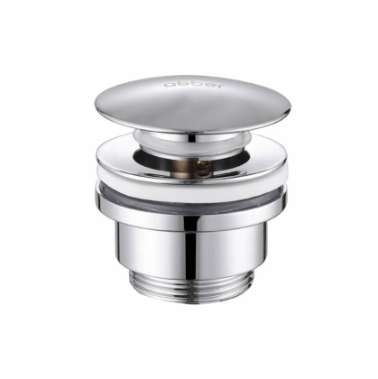 Донный клапан ABBER AF0011 без перелива, клик-клак, хром Донный клапан ABBER AF0011 без перелива, клик-клак, хром