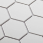 Керамическая мозаика, Hexagon small White Matt 51x59, Geometry
