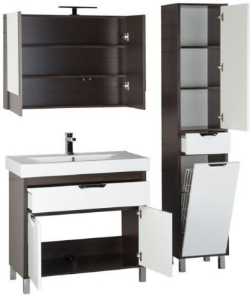 Мебель для ванной Aquanet Гретта 90 венге (камерино) Мебель для ванной Aquanet Гретта 90 венге (камерино)