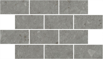 Декор Чеппо ди Гре мозаичный серый тёмный матовый обрезной 34,6x20x0,9