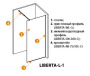 LIBERTA-L-1-95-C-Cr Душевая перегородка с односторонним входом 950x1950 мм