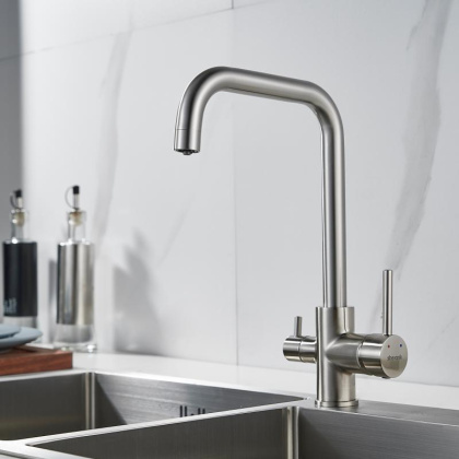 Смеситель для кухни со встроенным фильтром (краном) под питьевую воду Shevanik S228 S228L