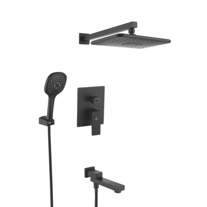 Душевая система встраиваемая Rose R2835H, черный