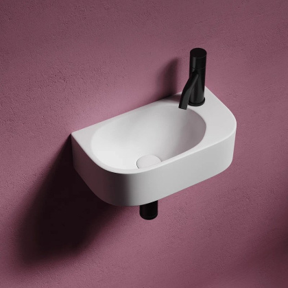 Умывальник подвесной прямоугольный (чаша слева, отверстие под смеситель справа) Element 409*224*110мм Умывальник подвесной прямоугольный (чаша слева, отверстие под смеситель справа) Element 409*224*110мм