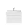 Тумба MODULA подвесная 70 с ящиком 1+1, белая глянцевая MO.70.1+1\WHT