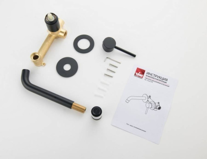 Смеситель Timo Saona 2372/03SM для раковины скрытого монтажа, черный матовый