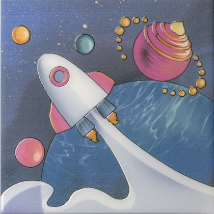 Керамический декор VT\A379\5009 Космос синий (20см*20см*6,9мм) (10шт/0,4м2) Космос 1, шт