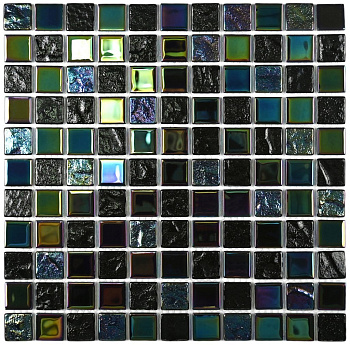 Мозаика Bonaparte Стеклянная Bondi black-25 30х30 см