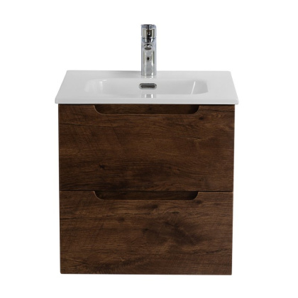 Тумба с раковиной подвесная BelBagno ETNA 50 Rovere Grigio, раковина белая