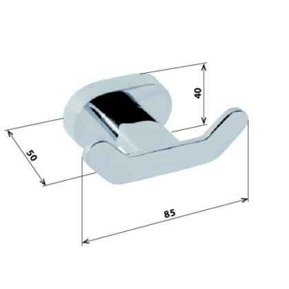 Крючок для полотенец Bemeta Oval 118406031 Хром