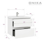 Тумба Onika Эвада 70 подвесная, белая (ум. Миранда 70) Тумба Onika Эвада 70 подвесная, белая (ум. Миранда 70)