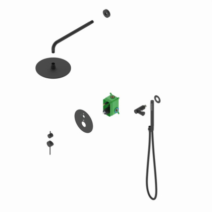 Душевая система Timo Saona SX-2369/18SM скрытого монтажа, черное золото