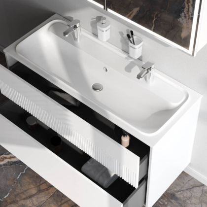 База под раковину, 2 ящика, 120 см, белый матовый M8FFUX1202WM База под раковину, 2 ящика, 120 см, белый матовый M8FFUX1202WM