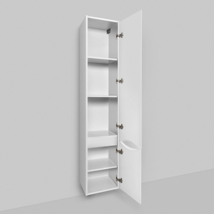 M80CHR0356WG Like, шкаф-колонна, подвесной, правый, 35 см, двери, Белый, глянец, ш