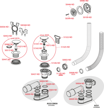 Сифон для душевого поддонa CLICK/CLACK, металл