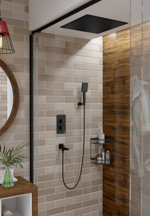 Душевая система Timo Petruma SX-5019/03SM скрытого монтажа с термостатом, черная матовая Душевая система Timo Petruma SX-5019/03SM скрытого монтажа с термостатом, черная матовая