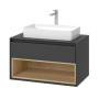 Тумба под накладную раковину EXCELLENT Tuto 80 см (серый/дуб), 1 ящик