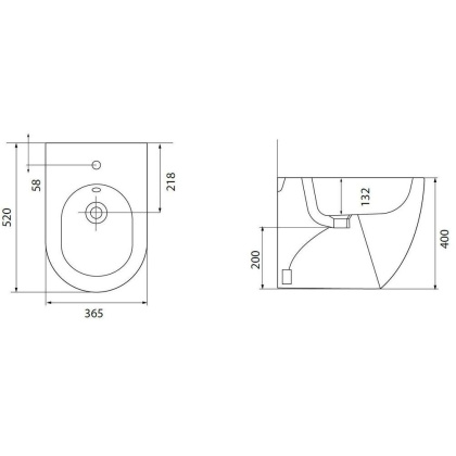 Чаша приставного унитаза Allen Brau Reality 4.32004.31 черный матовый